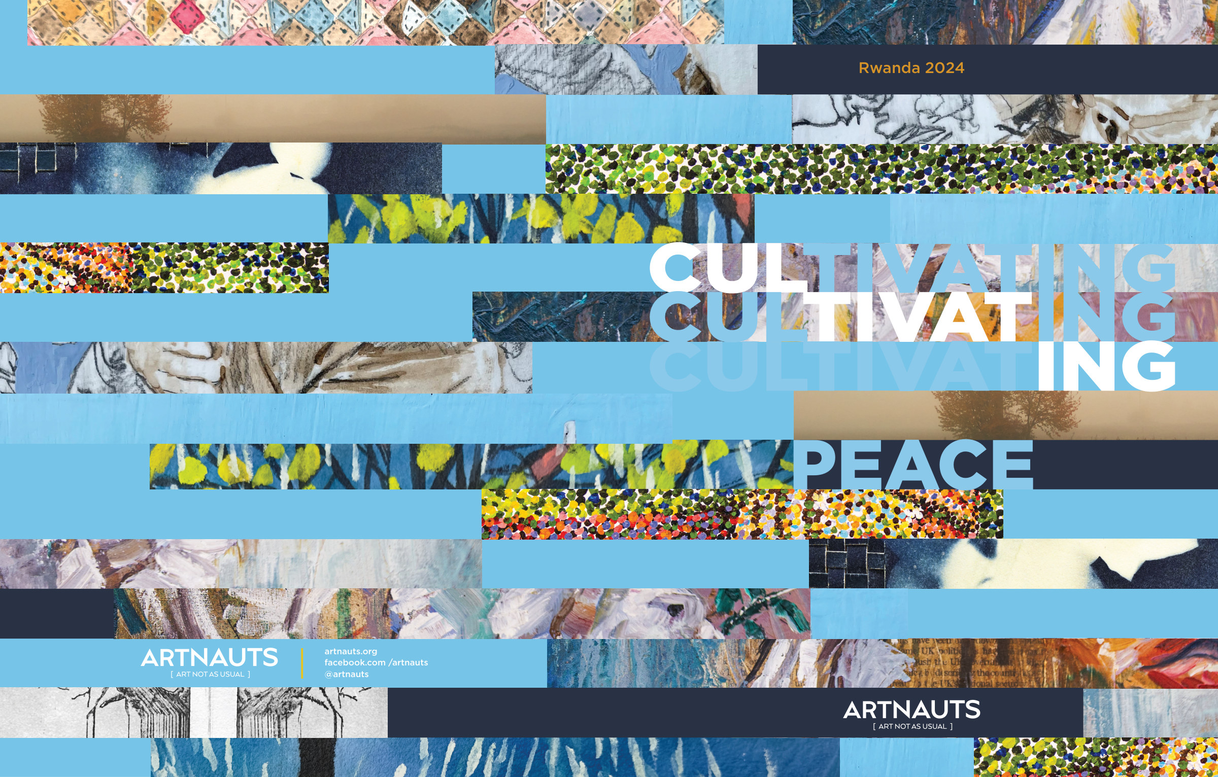 Cultivating Peace catalog cover for Artnauts, Rwanda 2024