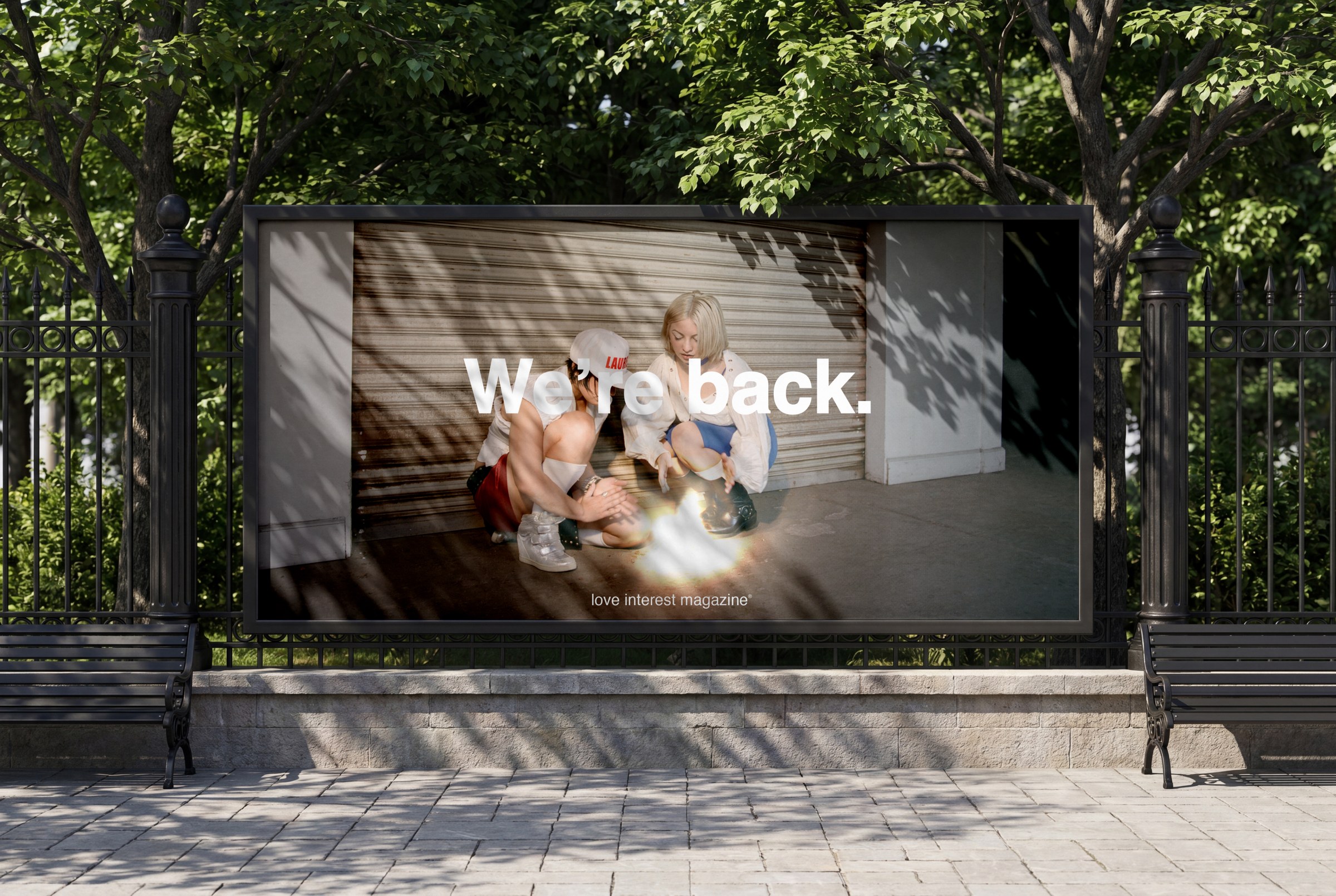 Love Interest billboard treatment mockup