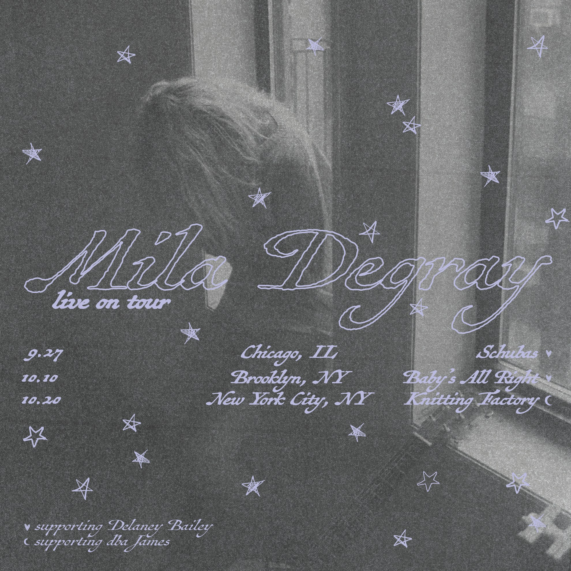 Mila Degray tour flyer