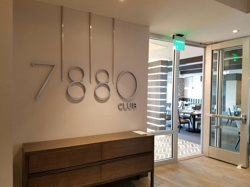7880 Club dimensional signage at Stein Eriksen Lodge