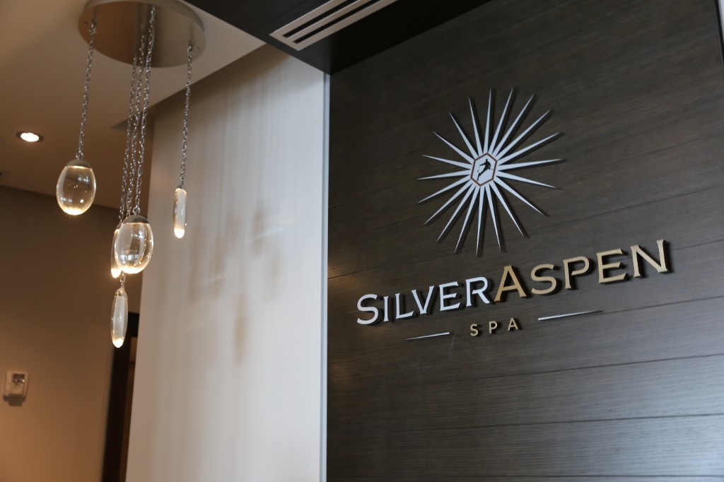Silver Aspen Spa dimensional signage