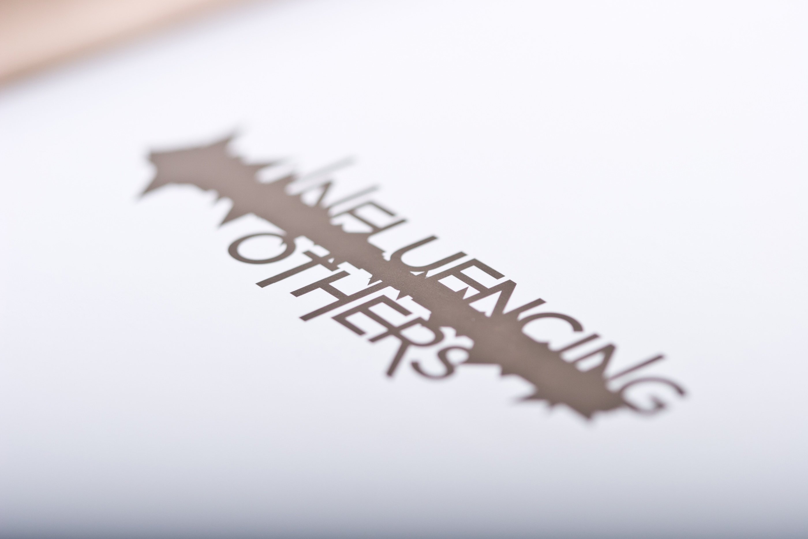 Jagged wordmark detail
